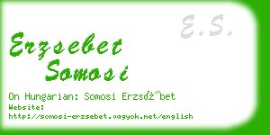 erzsebet somosi business card